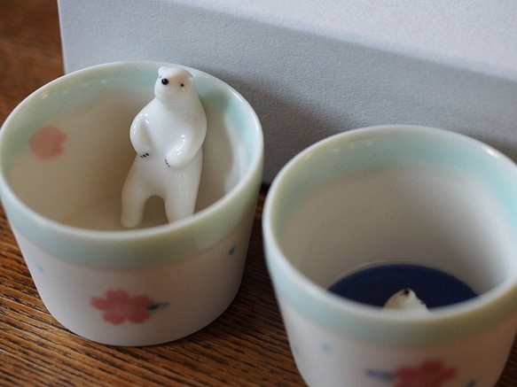 Polar bear's "Kumagoro" Small cup  No.2 + No.3 /Spring ver. 第1張的照片