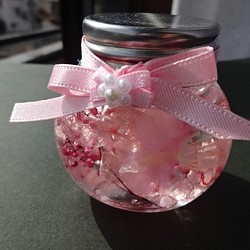 桜イメージ　ハーバリウム　ミニ丸系  香り付き 1枚目の画像