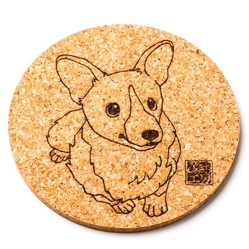 コーギー 犬 グッズ コースター 雑貨 プレゼント ギフト かわいい カワイイ おしゃれ イラスト 配膳用品 キッチンファブリック ぴのきお工房 きのしたあや 通販 Creema クリーマ ハンドメイド 手作り クラフト作品の販売サイト