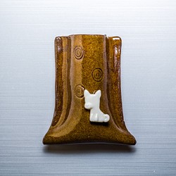柴犬がワンポイントの陶器のペンスタンド 1枚目の画像