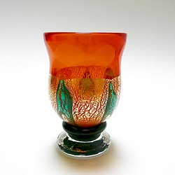 金箔冷酒グラス(茜色)−２ 1枚目の画像