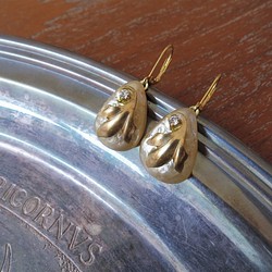パール＆リーフイヤリング ミリアムハスケル vintage earrings <ER4-1219> 1枚目の画像