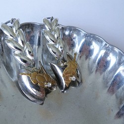 シルバーリーフイヤリング vintage earrings leaf SV <PE5B-L19> 1枚目の画像