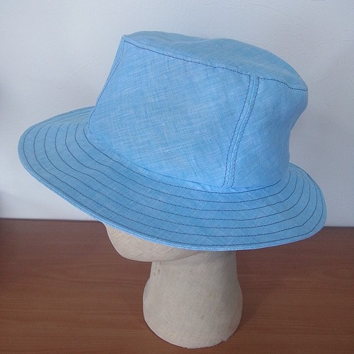 水色麻の帽子 帽子 みっち 通販 Creema クリーマ ハンドメイド 手作り クラフト作品の販売サイト