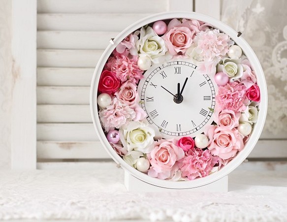 オトナ可愛い花時計　ギフトボックス付き 1枚目の画像