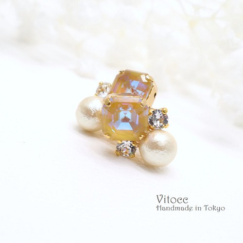 sizuku - K18gp Opal & Aquamarine Pierce/Ear-cuff イヤリング