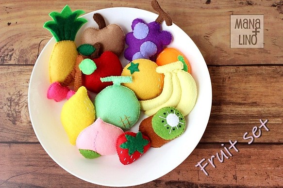 毛氈過家家水果分類兒童玩具禮物水果禮物 第1張的照片