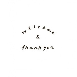 文字の判子　ウェディング用　「welcome ＆　thankyou」 1枚目の画像