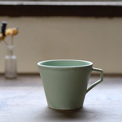 廃盤　コーヒーカップ　若葉色 1枚目の画像