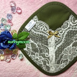 限定カラー☆sunnymoon☆ランジェリータイプの布なぷライナー「fairyオリーブ」 1枚目の画像