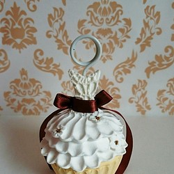 クレイ ドレスカップケーキ ホワイト 1枚目の画像
