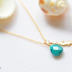 K14 Gold filled turquoise necklace 第1張的照片