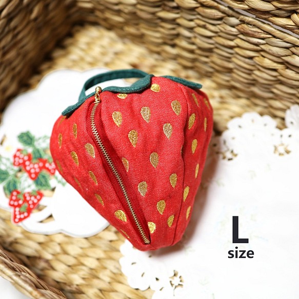 草莓袋牛仔布 [L] 紅色 ★ 定做 ★ 第1張的照片
