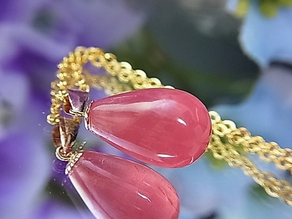 宝石質 インカローズ ひと雫の花石 美しい薔薇色 ロードクロサイト