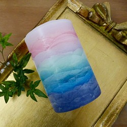 uroco candle  - blue~pink 1枚目の画像