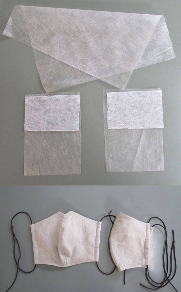 銀イオン不織布と酸化チタフィルター内蔵マスク2枚セット 1枚目の画像