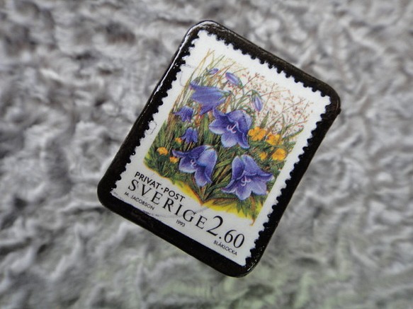 超特価 スウェーデン 切手ブローチ 607