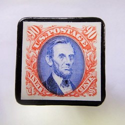 アメリカ　切手ブローチ 831 1枚目の画像