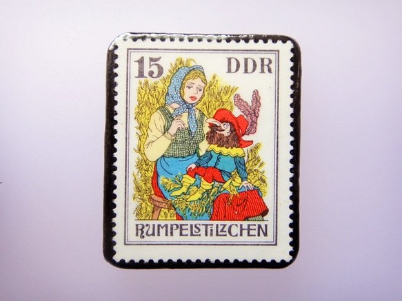 ドイツ　童話切手ブローチ909 1枚目の画像