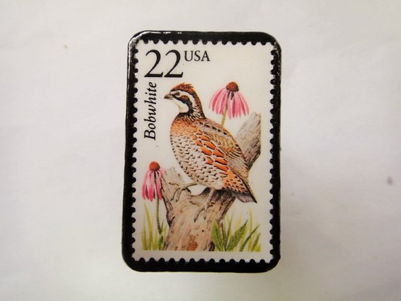 アメリカ　切手ブローチ1076 1枚目の画像