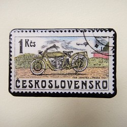 チェコスロバキア　切手ブローチ1262 1枚目の画像