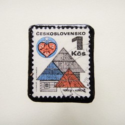 チェコスロバキア　切手ブローチ1290 1枚目の画像