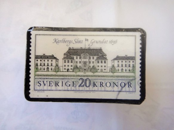 スウエーデン　切手ブローチ1329 1枚目の画像