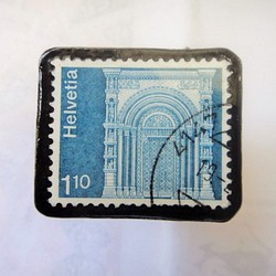 スイス　 切手ブローチ1515 1枚目の画像