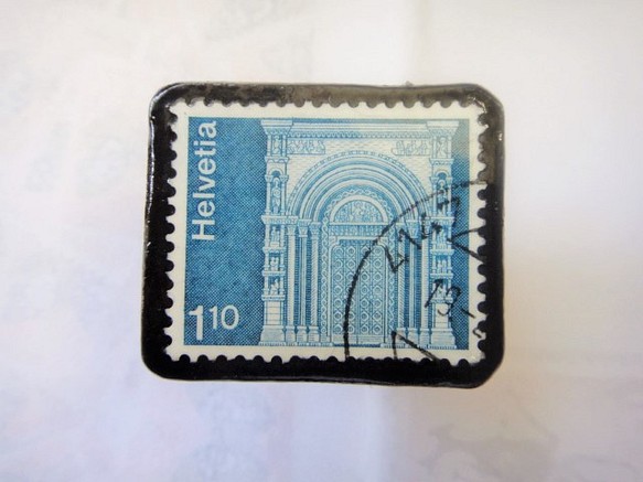 スイス　 切手ブローチ1515 1枚目の画像