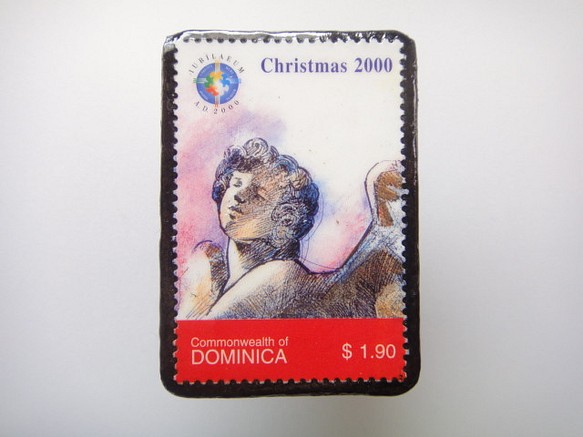 多明尼加聖誕郵票胸針1620 第1張的照片