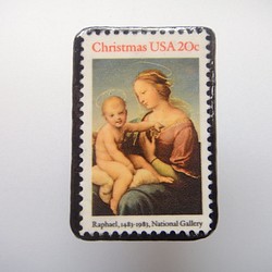 アメリカ　切手ブローチ1720 1枚目の画像