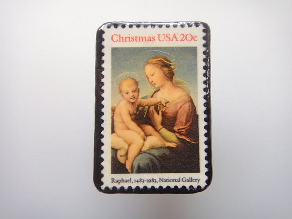 アメリカ　切手ブローチ1720 1枚目の画像