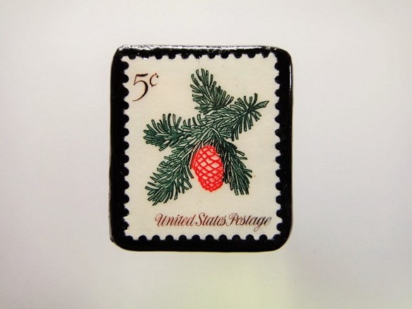 美國聖誕郵票1905年胸針 第1張的照片
