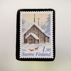 芬蘭聖誕郵票1916年胸針 第1張的照片