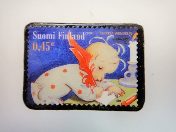 芬蘭聖誕郵票胸針2989 第1張的照片