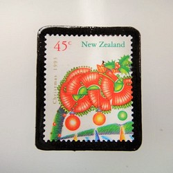 新西蘭聖誕郵票胸針3077 第1張的照片
