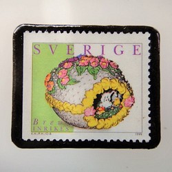 瑞典復活節郵票胸針3078 第1張的照片