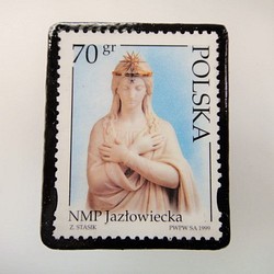 ポーランド　クリスマス切手ブローチ 3088 1枚目の画像