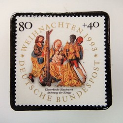 德國聖誕郵票胸針3100 第1張的照片