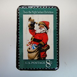 美國聖誕郵票胸針3180 第1張的照片
