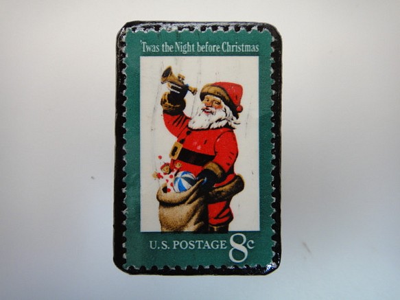 美國聖誕郵票胸針3180 第1張的照片