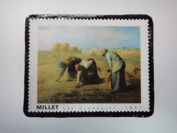 フランス　美術切手ブローチ3234 1枚目の画像