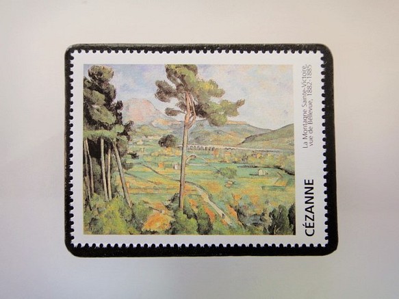 フランス　美術切手ブローチ3358 1枚目の画像