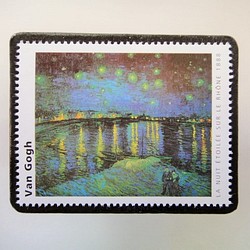フランス　ゴッホ切手ブローチ3364 1枚目の画像