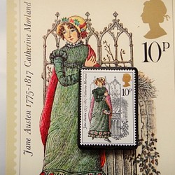 イギリス　切手ブローチ(ポストカード付）3441 1枚目の画像