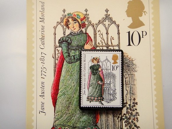 イギリス　切手ブローチ(ポストカード付）3441 1枚目の画像
