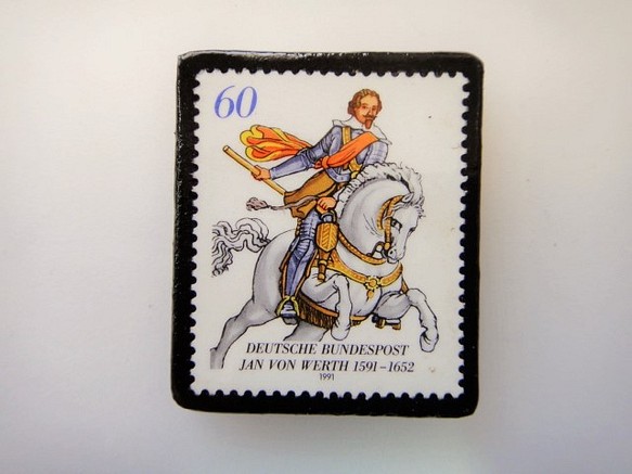 德國馬郵票胸針3489 第1張的照片