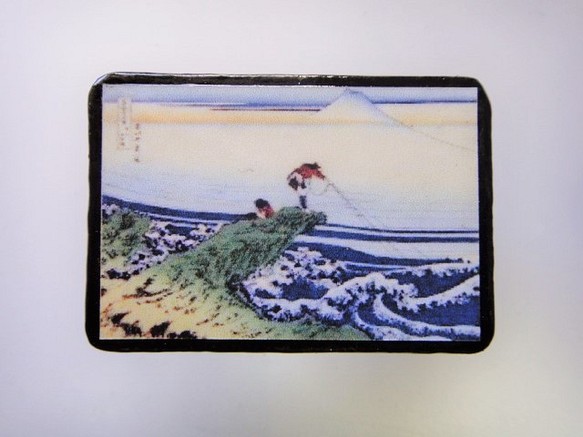 “Katsushika Hokusai”浮世繪胸針3573 第1張的照片