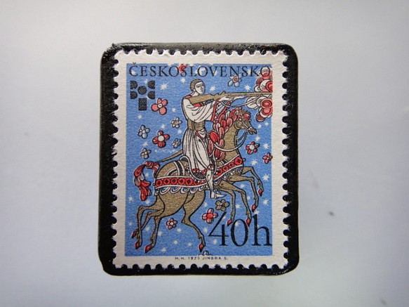 捷克斯洛伐克郵票胸針3598 第1張的照片