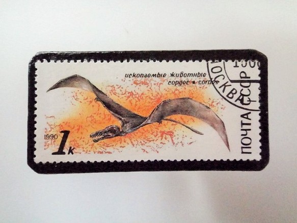 蘇聯恐龍郵票胸針3680 第1張的照片